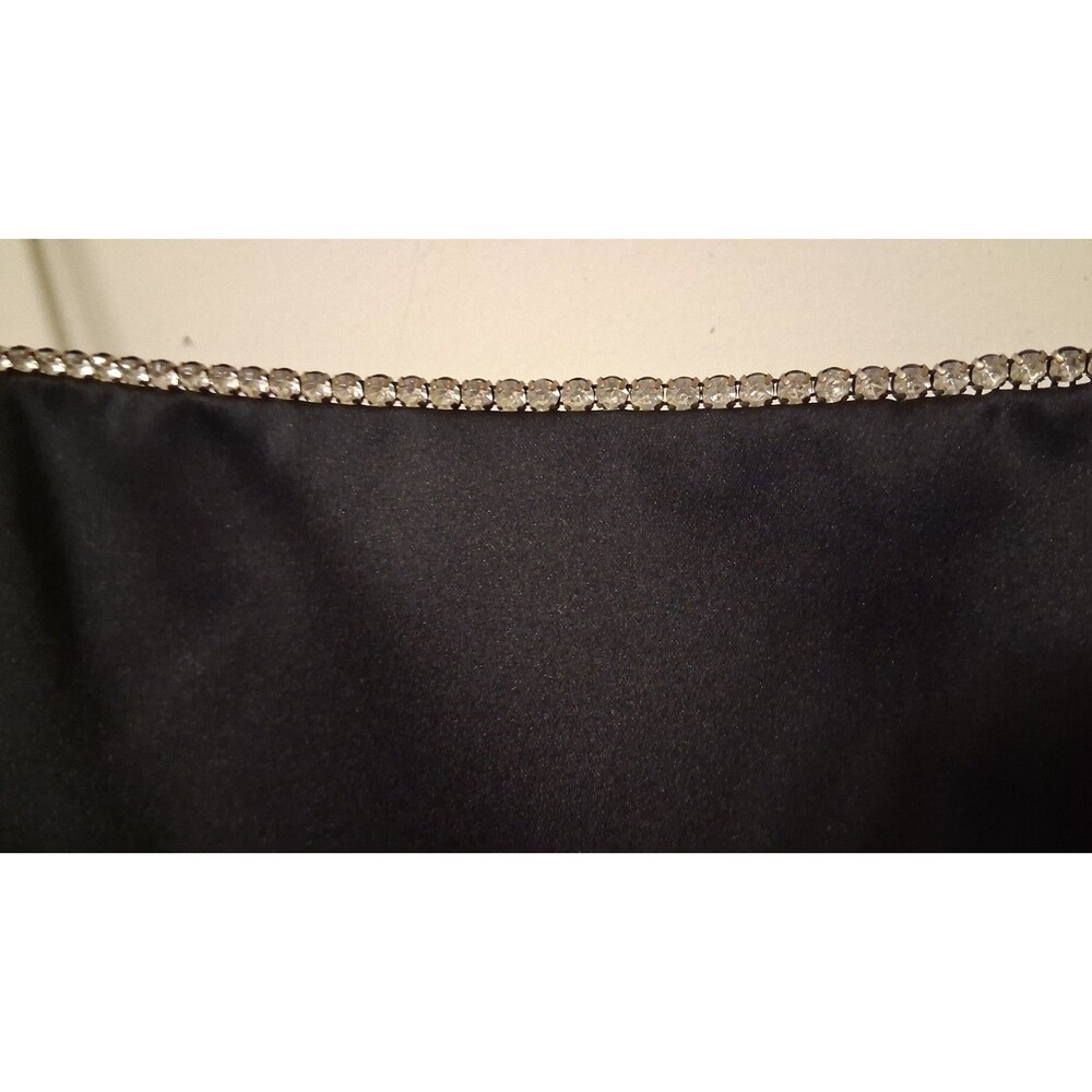 VTG 90s Onyx Nite Sz 14 Womens Black Whimsigoth Formal Maxi Slip Dress Rhineston - Picture 5 of 9